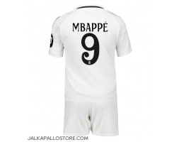 Real Madrid Kylian Mbappe #9 Kotipaita Lapsille 2024-25 Lyhythihainen (+ shortsit)